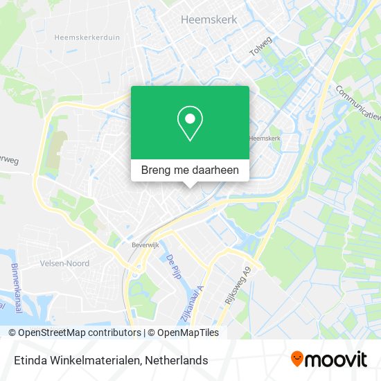Etinda Winkelmaterialen kaart