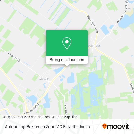 Autobedrijf Bakker en Zoon V.O.F. kaart