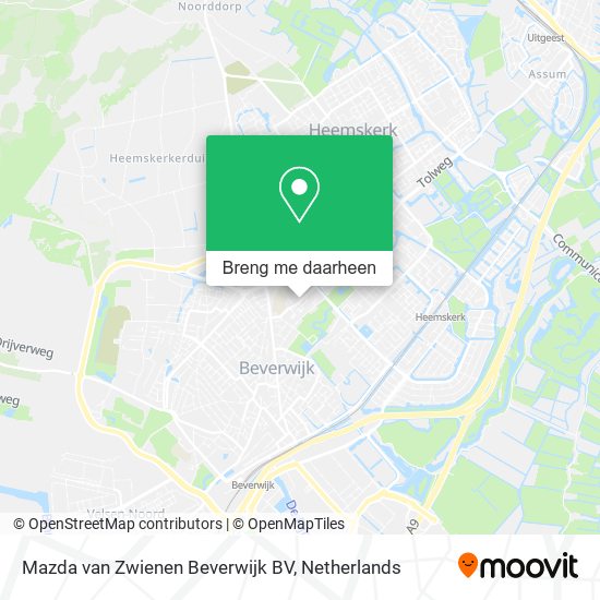 Mazda van Zwienen Beverwijk BV kaart