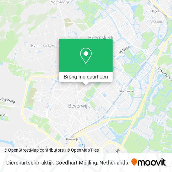 Dierenartsenpraktijk Goedhart Meijling kaart