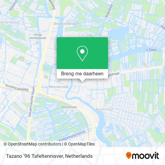 Tazano '96 Tafeltennisver kaart