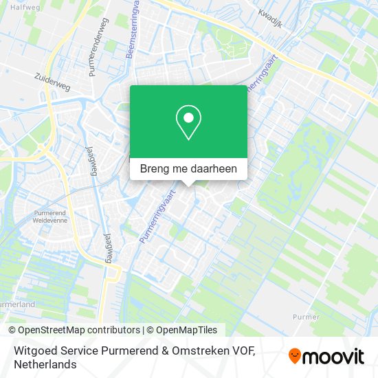 Witgoed Service Purmerend & Omstreken VOF kaart