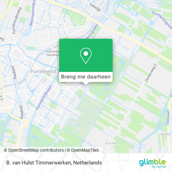 B. van Hulst Timmerwerken kaart