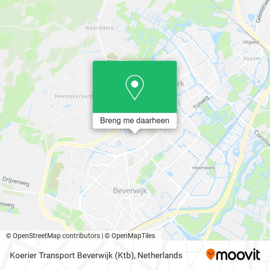 Koerier Transport Beverwijk (Ktb) kaart