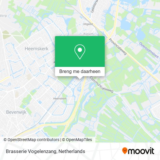 Brasserie Vogelenzang kaart