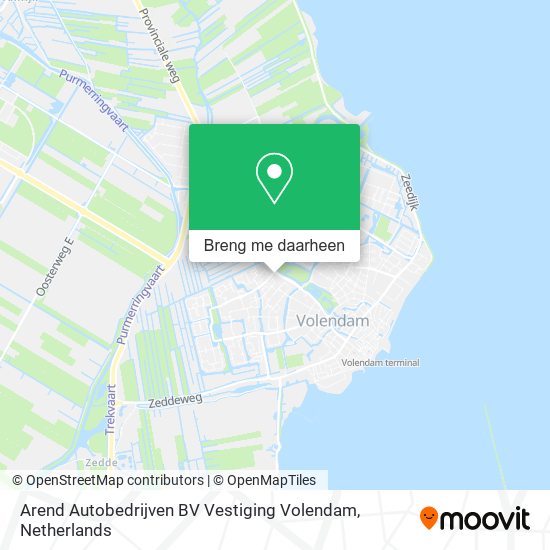 Arend Autobedrijven BV Vestiging Volendam kaart