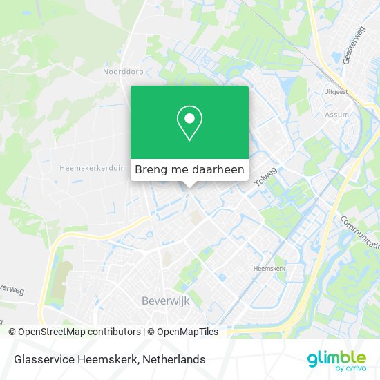 Glasservice Heemskerk kaart