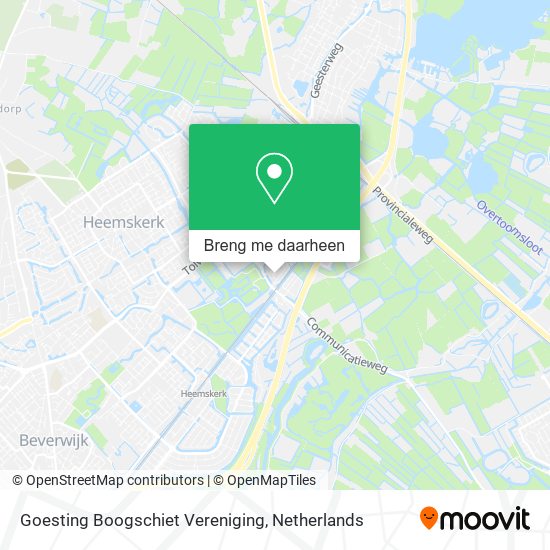 Goesting Boogschiet Vereniging kaart