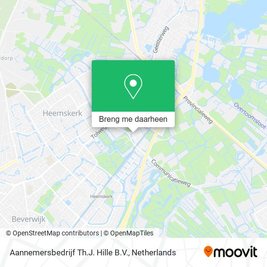 Aannemersbedrijf Th.J. Hille B.V. kaart