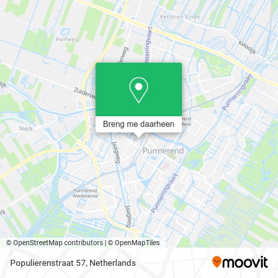 Populierenstraat 57 kaart