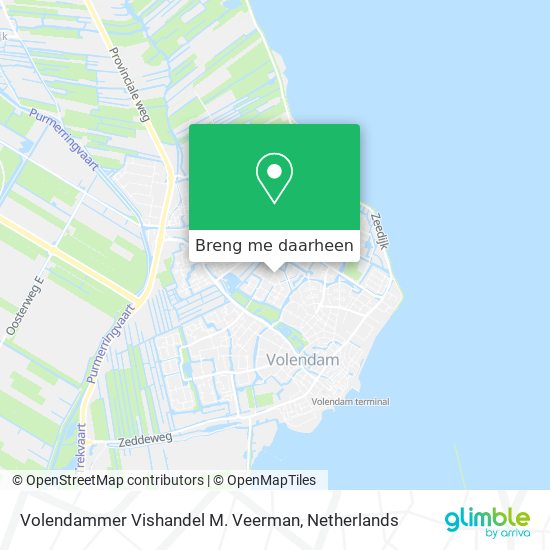 Volendammer Vishandel M. Veerman kaart