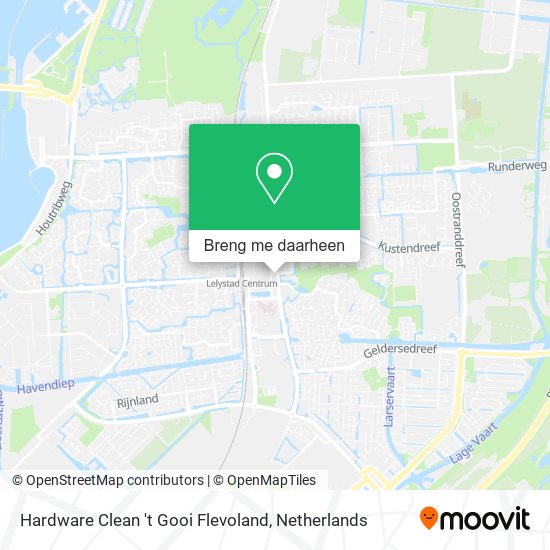 Hardware Clean 't Gooi Flevoland kaart