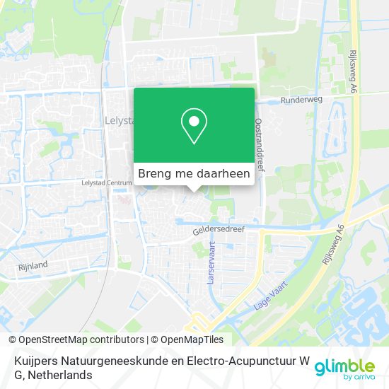 Kuijpers Natuurgeneeskunde en Electro-Acupunctuur W G kaart