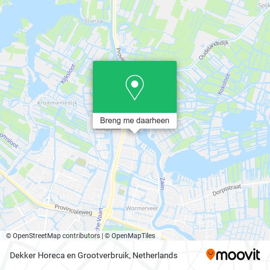 Dekker Horeca en Grootverbruik kaart