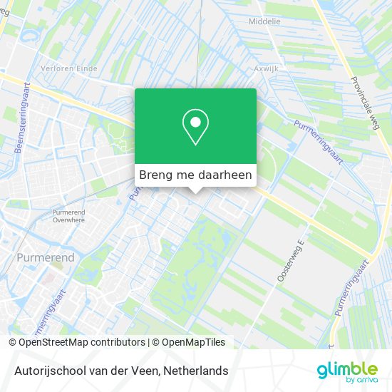 Autorijschool van der Veen kaart