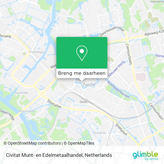 Civitat Munt- en Edelmetaalhandel kaart