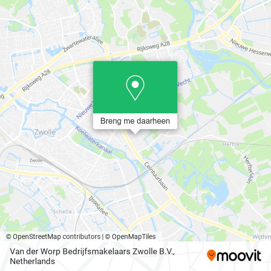 Van der Worp Bedrijfsmakelaars Zwolle B.V. kaart