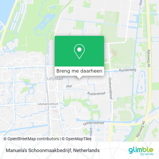 Manuela's Schoonmaakbedrijf kaart