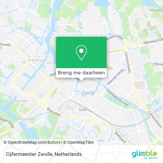 Cijfermeester Zwolle kaart