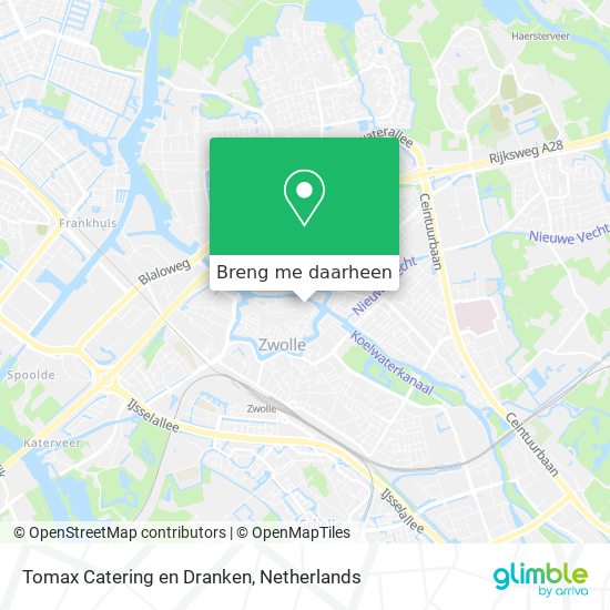 Tomax Catering en Dranken kaart