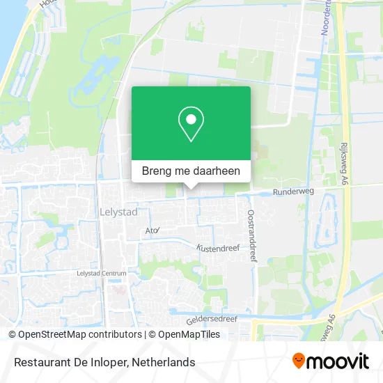 Restaurant De Inloper kaart