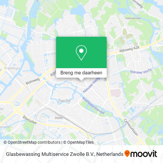 Glasbewassing Multiservice Zwolle B.V. kaart