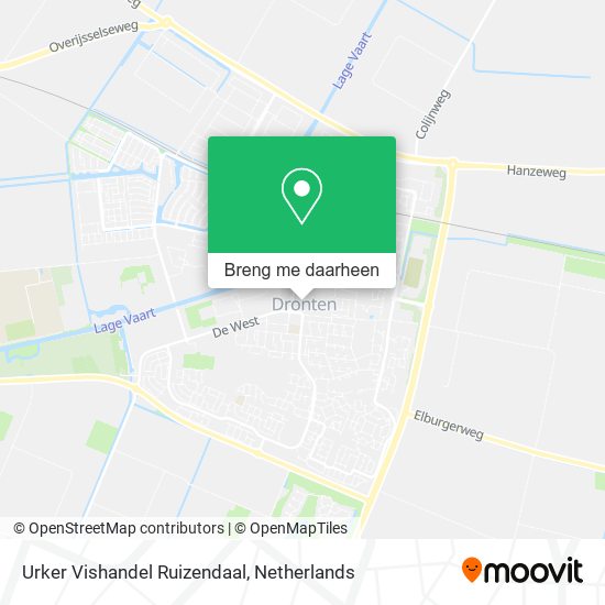 Urker Vishandel Ruizendaal kaart