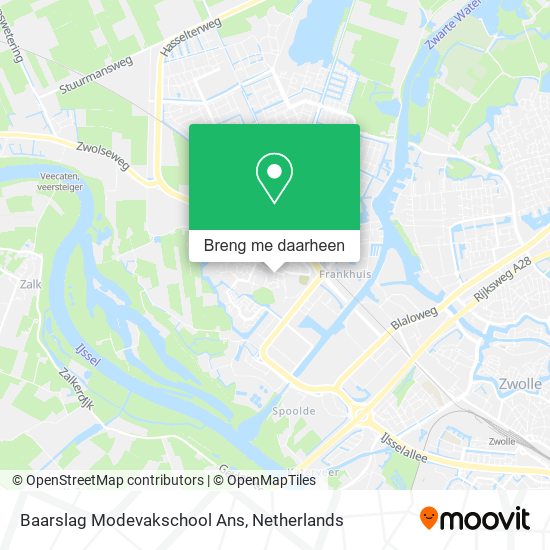 Baarslag Modevakschool Ans kaart