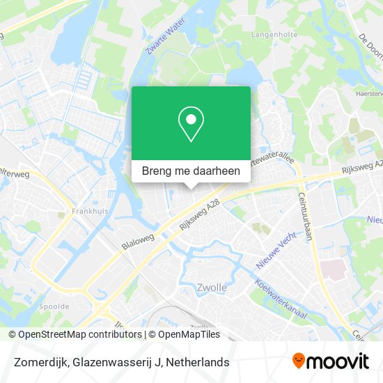 Zomerdijk, Glazenwasserij J kaart