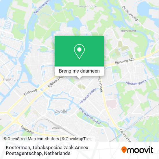 Kosterman, Tabakspeciaalzaak Annex Postagentschap kaart