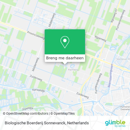 Biologische Boerderij Sonnevanck kaart