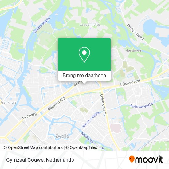 Gymzaal Gouwe kaart