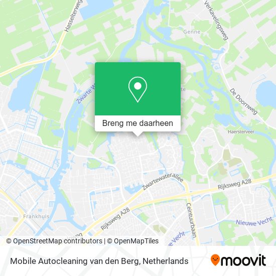 Mobile Autocleaning van den Berg kaart