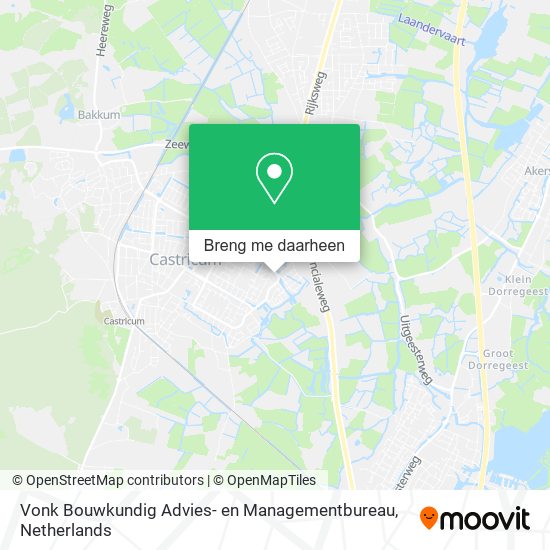 Vonk Bouwkundig Advies- en Managementbureau kaart