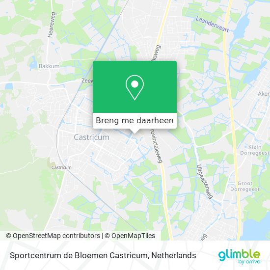 Sportcentrum de Bloemen Castricum kaart