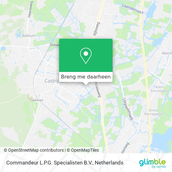 Commandeur L.P.G. Specialisten B.V. kaart