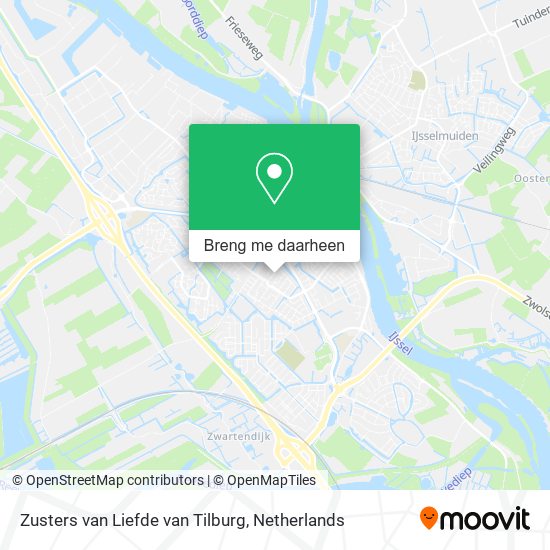 Zusters van Liefde van Tilburg kaart