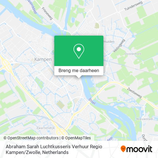 Abraham Sarah Luchtkussen's Verhuur Regio Kampen / Zwolle kaart