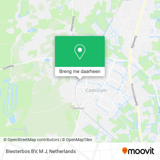 Biesterbos BV, M J kaart