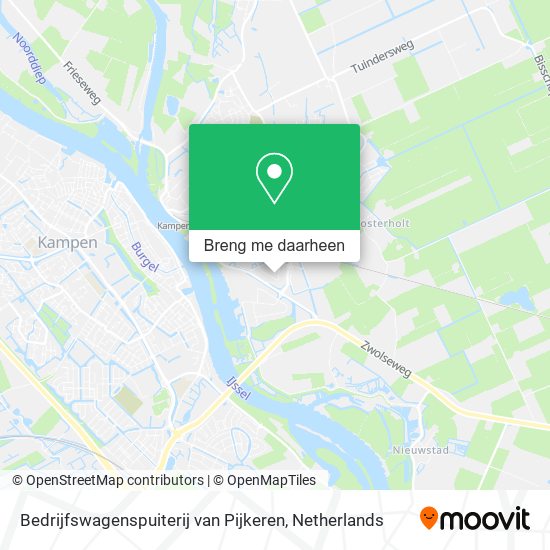 Bedrijfswagenspuiterij van Pijkeren kaart