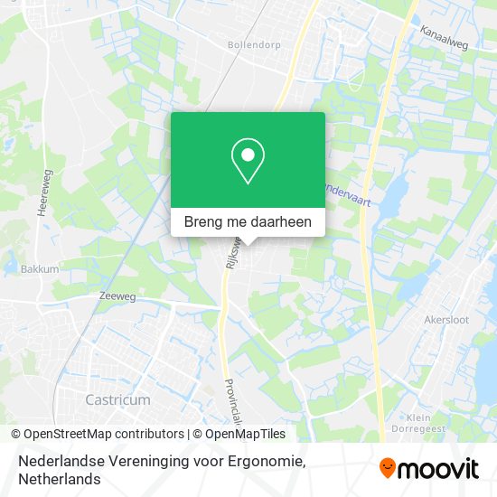 Nederlandse Vereninging voor Ergonomie kaart