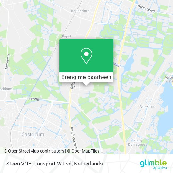 Steen VOF Transport W t vd kaart
