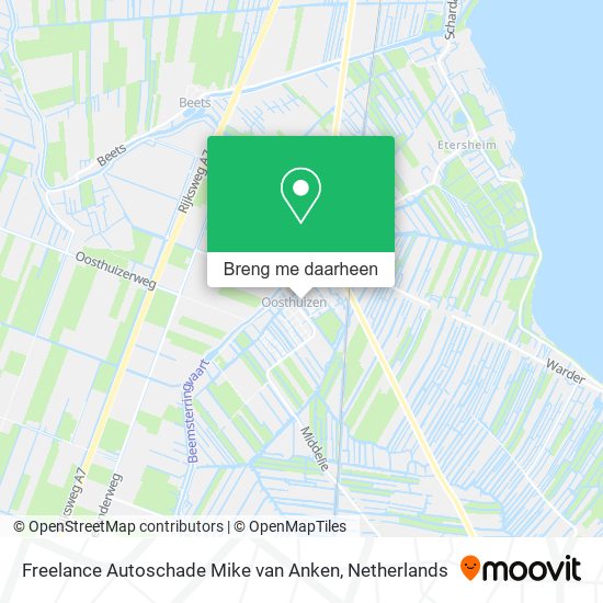 Freelance Autoschade Mike van Anken kaart