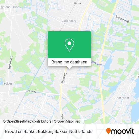 Brood en Banket Bakkerij Bakker kaart