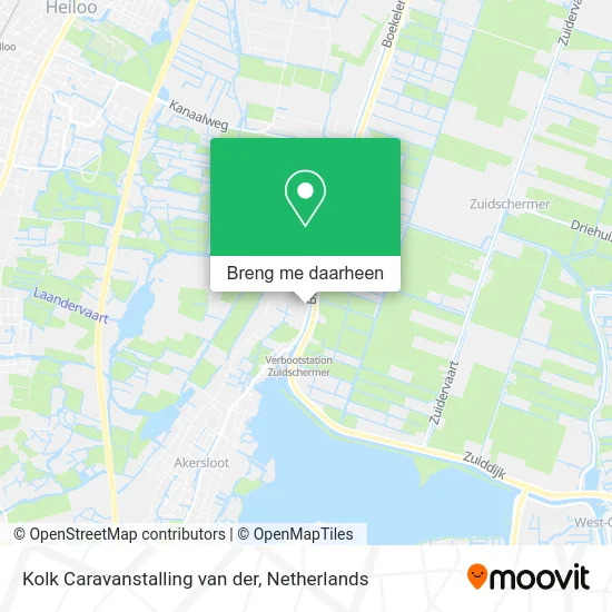 Kolk Caravanstalling van der kaart