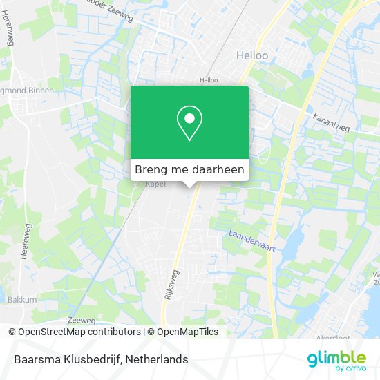 Baarsma Klusbedrijf kaart
