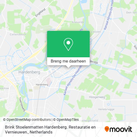 Brink Stoelenmatten Hardenberg. Restauratie en Vernieuwen. kaart