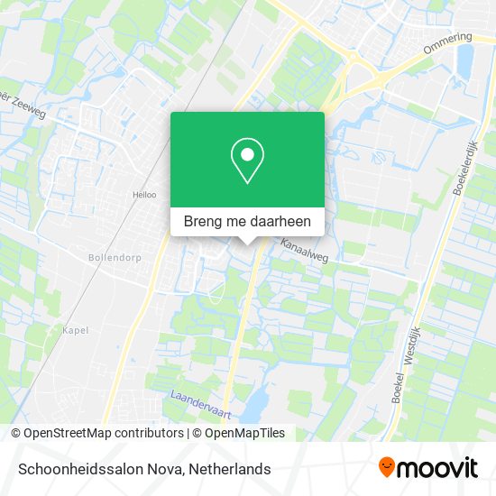 Schoonheidssalon Nova kaart