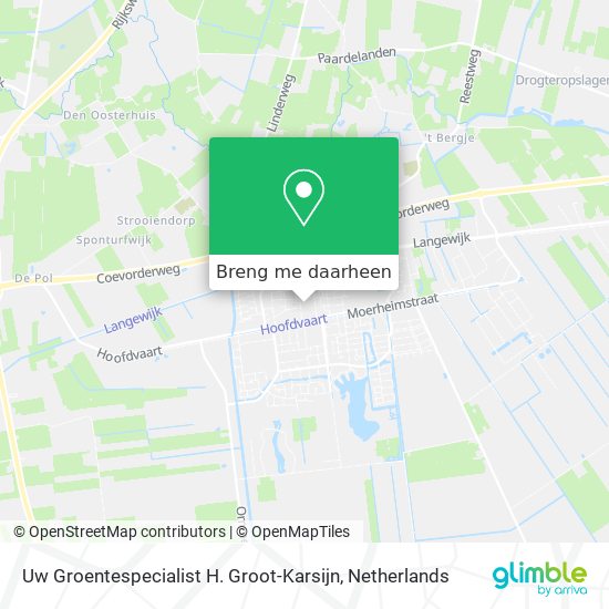 Uw Groentespecialist H. Groot-Karsijn kaart