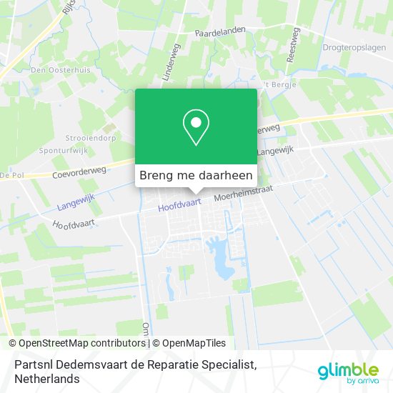 Partsnl Dedemsvaart de Reparatie Specialist kaart